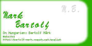 mark bartolf business card